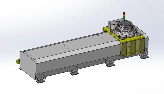 定制封閉式機(jī)器人行走地軌，調(diào)試地軌的運(yùn)行速度和穩(wěn)定性