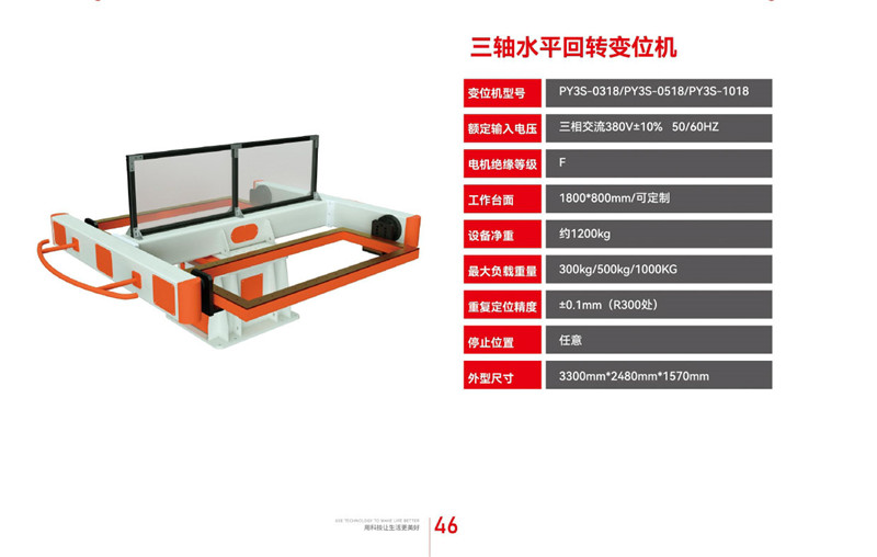 三軸水平回轉變位機